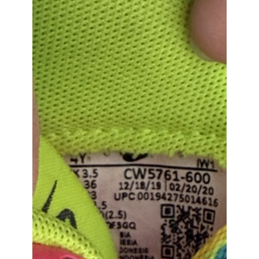 Nike Air Force 1 Low GS Pink Blast Volt Shoes Size 4Y CW5761-600 Used